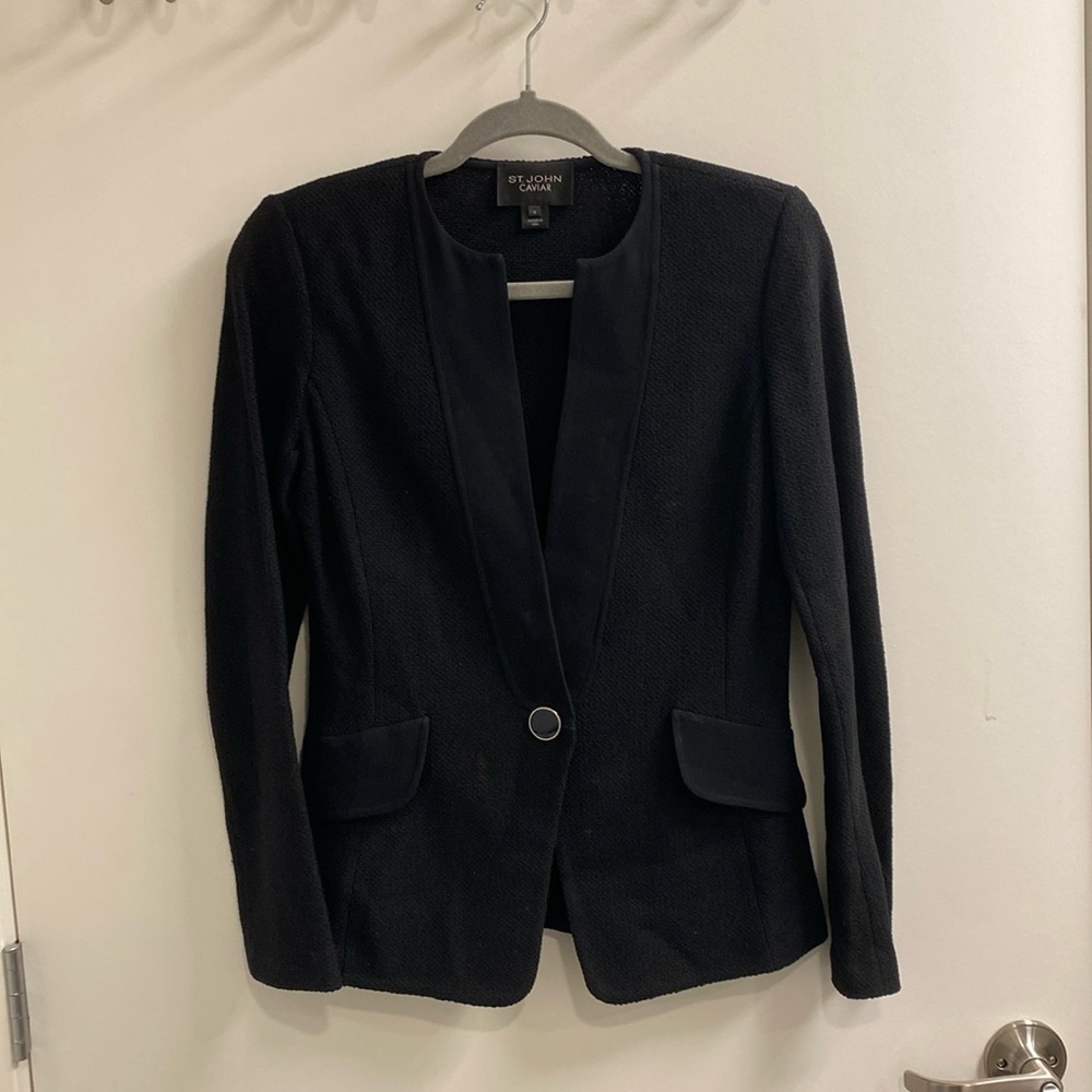 Women’s St. John Caviar Knit Jacket